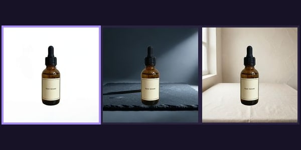 Three background swatches with the first one selected